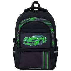 Рюкзак BRAUBERG VIBE, 2 отделения, 5 карманов, "Green car", 40х28х14 см, 272088 Рюкзак BRAUBERG VIBE, 2 отделения, 5 карманов, "Green car", 40х28х14 см, 272088 - фото 2