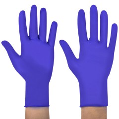 Перчатки нитриловые смотровые SFM Supersoft N135, Германия, 100 пар (200 шт.), размер S (малый), фиолетовые Перчатки нитриловые смотровые SFM Supersoft N135, Германия, 100 пар (200 шт.), размер S (малый), фиолетовые - фото 2