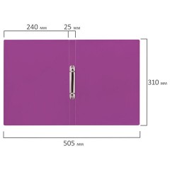 Папка на 2 кольцах А4 BRAUBERG PIXEL, 25 мм, фиолетовая, до 170 листов, 0,5 мм, 273035 - фото 8