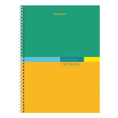 Тетрадь А4, 80 л., BRAUBERG, гребень, клетка, обложка твердая, "Color", 404055 - фото 9