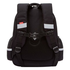Ранец GRIZZLY анатомическая спинка, c брелоком, для девочек, "HEARTS", чёрный 36х28х20 см, RAz-586-5/1 Ранец GRIZZLY анатомическая спинка, c брелоком, для девочек, "HEARTS", чёрный 36х28х20 см, RAz-586-5/1 - фото 3