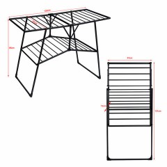 Сушилка напольная для белья раскладная, 4 зоны, 2 уровня, 22 метра, LAIMA HOME QUATRO BLACK, 700475 - фото 10