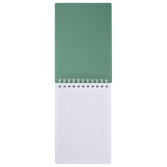 Блокнот МАЛЫЙ ФОРМАТ А6, 60 л., силиконовый гребень, обложка пластик, клетка, BRAUBERG, зеленый, 117564 - фото 6
