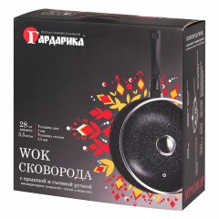 Сковорода ВОК 28 см с крышкой, пятислойное антипригарное покрытие, съёмная ручка, ГАРДАРИКА "Орион", 0728-04-01-10 Сковорода ВОК 28 см с крышкой, пятислойное антипригарное покрытие, съёмная ручка, ГАРДАРИКА "Орион", 0728-04-01-10 - фото 12