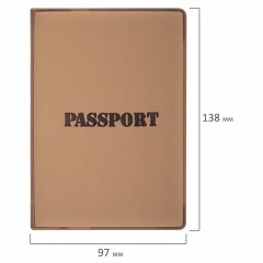 Обложка для паспорта, мягкий полиуретан, "PASSPORT", коричневая, STAFF, 238406 Обложка для паспорта, мягкий полиуретан, "PASSPORT", коричневая, STAFF, 238406 - фото 5