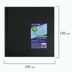 Скетчбук, слоновая кость 100 г/м2, 190х190 мм, 110 л., книжный твердый переплет, BRAUBERG ART CLASSIC, 113185 Скетчбук, слоновая кость 100 г/м2, 190х190 мм, 110 л., книжный твердый переплет, BRAUBERG ART CLASSIC, 113185 - фото 2
