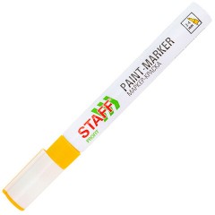 Маркер-краска лаковый (paint marker) 2-4 мм, ЖЕЛТЫЙ, НИТРО-ОСНОВА, STAFF PROFIT, для любых поверхностей, 152583 - фото 5