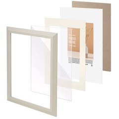 Рамка 21х30 см с паспарту 13х18 см, небьющаяся, аналог IKEA, багет 26 мм, МДФ, BRAUBERG "Zool", серая, 391377 Рамка 21х30 см с паспарту 13х18 см, небьющаяся, аналог IKEA, багет 26 мм, МДФ, BRAUBERG "Zool", серая, 391377 - фото 5