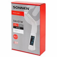 Настольная лампа-светильник SONNEN SM-01W на подставке, LCD-экран, СВЕТОДИОДНАЯ, 5 Вт, белый, 238233 Настольная лампа-светильник SONNEN SM-01W на подставке, LCD-экран, СВЕТОДИОДНАЯ, 5 Вт, белый, 238233 - фото 12