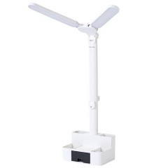 Настольная лампа / светильник беспроводная SONNEN PT-201, органайзер, USB, LED, 5 Вт, 3 режима, белый, 238781