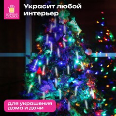 Электрогирлянда-нить комнатная 2 м, 20 LED, с насадками, вид: "Сосульки", холодный белый, на батарейках, ЗОЛОТАЯ СКАЗКА, 592561 - фото 14