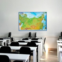 Карта России физическая 157х107 см, 1:5,5М, с ламинацией, интерактивная, европодвес, BRAUBERG, 112398 Карта России физическая 157х107 см, 1:5,5М, с ламинацией, интерактивная, европодвес, BRAUBERG, 112398 - фото 4