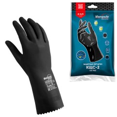 Перчатки латексные MANIPULA "КЩС-2", ультратонкие, размер 8-8,5, M (средний), черные, L-U-032/CG-943 - фото 4