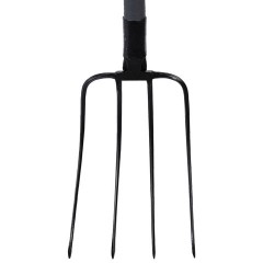 Вилы садовые стальные 22х30 см, ОБЩАЯ ДЛИНА 120 см, черенок сталь, V-ручка, RABBITEX (РАББИТЕКС) "STRONG METAL", 700490 - фото 6