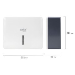 Диспенсер для полотенец LAIMA PROFESSIONAL SUPER (Система H2), Z-сложения, ABS-пластик, белый, 609505 - фото 8