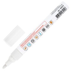 Маркер-краска лаковый (paint marker) 2-4 мм, БЕЛЫЙ, НИТРО-ОСНОВА, STAFF PROFIT, для любых поверхностей, 152577 - фото 3