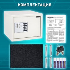 Сейф мебельный DASWERK SC-250EL (250х350х250 мм), электронный замок, бежевый, 291345 - фото 18
