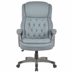 Кресло BRABIX PREMIUM "Regal EX-557", НАГРУЗКА до 150 кг, пружинный блок, экокожа, серое, 532946 - фото 4