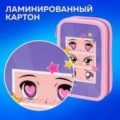 Пенал ПИФАГОР, 3 отделения, ламинированный картон, 19х11 см, "Anime eyes", 272251 Пенал ПИФАГОР, 3 отделения, ламинированный картон, 19х11 см, "Anime eyes", 272251 - фото 10