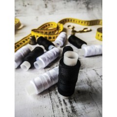 Набор швейных ниток, 10 штук (5 белых и 5 черных) по 150 м, прочные, 45 ЛЛ, ОСТРОВ СОКРОВИЩ, 662790 - фото 7