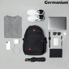 Рюкзак GERMANIUM "S-01" универсальный, с отделением для ноутбука, влагостойкий, черный, 47х32х20 см, 226947 - фото 12