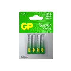 Батарейка GP Super AAA/LR03/24A 24A-2CR4/24AA21-2CRSBC4 алкалин., бл/4