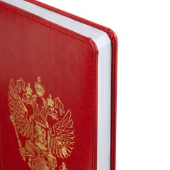 Ежедневник датированный 2027, А5, 138х213 мм, BRAUBERG "State", под кожу, красный, 118042 - фото 3