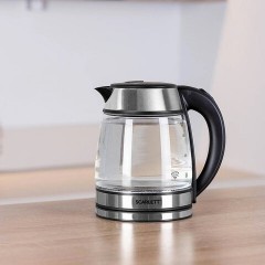 Чайник SCARLETT SC-EK27G54, 1,7 л, 1800 Вт, закрытый нагревательный элемент, стекло, стальной - фото 2