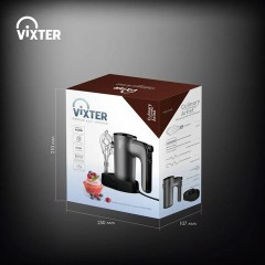 Миксер VIXTER VHM-3300, 700 Вт, 5 скоростей, 3 вида насадок, подставка, графит Миксер VIXTER VHM-3300, 700 Вт, 5 скоростей, 3 вида насадок, подставка, графит - фото 12
