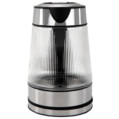Чайник электрический SONNEN KT-6801, 1,8 л, 2200 Вт, термостойкое стекло текстура полоска, внутренняя подсветка синяя, нерж. сталь, 455143 - фото 12
