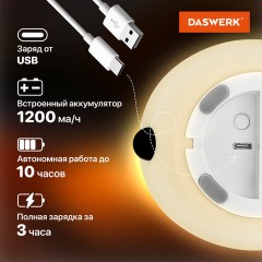 Ночник силиконовый LED "Панда" 106x112x136 мм, белый свет/RGB, таймер, USB, аккумулятор 1200 мАч, DASWERK (ДАСВЕРК), 238937 - фото 14