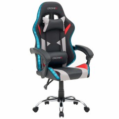 Кресло компьютерное CROMEX (КРОМЕКС) "Quantum GM-155 RGB", подсветка, две подушки, экокожа, черное/красное/серое, 532955 - фото 23