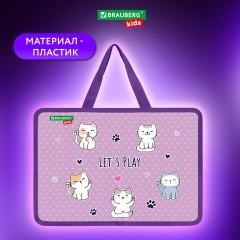 Папка на молнии с ручками BRAUBERG KIDS А4, 1 отделение, пластик, 100 мм, "Playing kittens", 272116 Папка на молнии с ручками BRAUBERG KIDS А4, 1 отделение, пластик, 100 мм, "Playing kittens", 272116 - фото 8