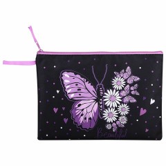 Папка для тетрадей BRAUBERG А4, 1 отделение, полиэстер, на молнии, с ручкой, "Flower butterfly", 271475 Папка для тетрадей BRAUBERG А4, 1 отделение, полиэстер, на молнии, с ручкой, "Flower butterfly", 271475 - фото 2