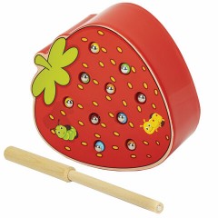 Сортер-рыбалка магнитный деревянный развивающий "Клубника", BRAUBERG KIDS, 665245 - фото 4