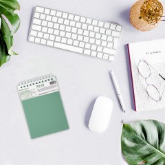 Блокнот МАЛЫЙ ФОРМАТ А6, 60 л., силиконовый гребень, обложка пластик, клетка, BRAUBERG, зеленый, 117564 - фото 9