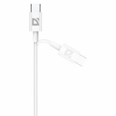 Кабель USB Type-C-Type-C, 30 Вт, белый, 2 м, DEFENDER F182, 87537 - фото 3
