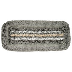 Насадка МОП плоская 40 см, VILEDA PROFESSIONAL "ТриоПлюс Комби", уши (ТИП УВ) микрофибра / хлопок, серый, 167295