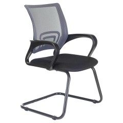 Кресло для приемных и переговорных BRABIX "Fly CF-100", серое/черное, 532089