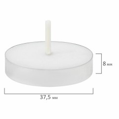 Свечи чайные Standard, до 3,5 часов горения, вес 9 г, КОМПЛЕКТ 25 шт., в гильзе, LAIMA, 609196 - фото 5
