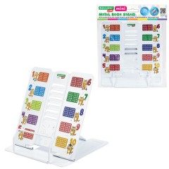 Подставка для книг и учебников большая BRAUBERG KIDS "Кот-Энтузиаст" с таблицей умножения, регулируемый угол наклона, металлическая, 238959 - фото 3