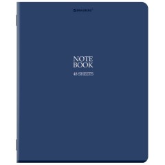 Тетрадь А5, 48 л., BRAUBERG, скоба, клетка, SoftTouch, "NoteBookMono", (микс в спайке), 405325 - фото 8