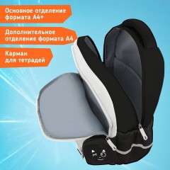 Рюкзак SNOOBAG (СНУБЭГ) PROACTIVE с кошельком, 2 отделения, "Позитив", черно-белый, 40х29х17 см, 274447 - фото 10