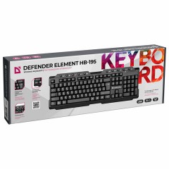 Клавиатура беспроводная DEFENDER Element HB-195 RU, USB, 114 клавиш, черная, 45195 Клавиатура беспроводная DEFENDER Element HB-195 RU, USB, 114 клавиш, черная, 45195 - фото 3