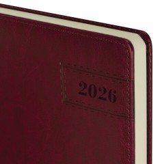 Ежедневник датированный 2026 БОЛЬШОЙ ФОРМАТ 210х297 мм, А4, BRAUBERG "Imperial", под кожу, бордо, 117248 - фото 3