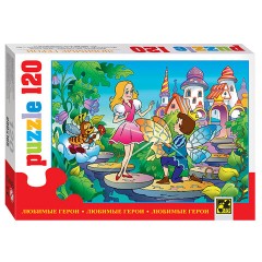 Пазл картонный 120 элементов, "Любимые герои", АССОРТИ, поле 23х16,5 см, STEP PUZZLE - фото 4