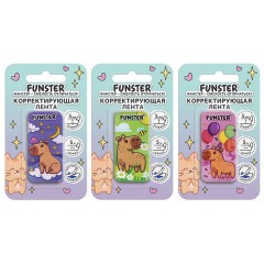 Корректирующая лента FUNSTER (ФАНСТЕР) "КАПИБАРЫ", 5 мм х 5 м, корпус ассорти, блистер, 273020 - фото 10