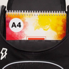 Ранец GRIZZLY анатомическая спинка, с мешком для обуви, для мальчиков, "SNEAKER", черный, 33х25х13 см, RAm-585-8/1 Ранец GRIZZLY анатомическая спинка, с мешком для обуви, для мальчиков, "SNEAKER", черный, 33х25х13 см, RAm-585-8/1 - фото 11