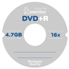 Диск DVD+R (плюс) SMARTBUY, 4,7 Гб, 16x, Cake Box (упаковка на шпиле), КОМПЛЕКТ 50 шт., SBDVPR50
